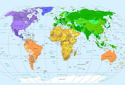 Fototapeta Politická mapa světa 1547